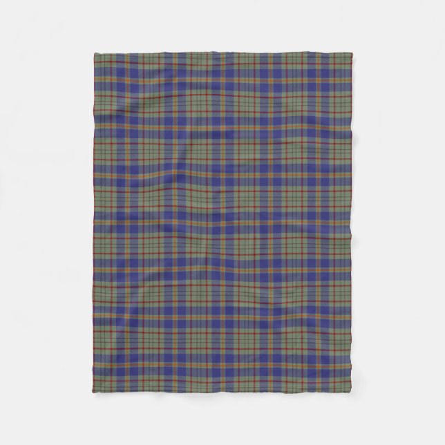 County Kildare Irish Tartan Fleece Blanket (Front)