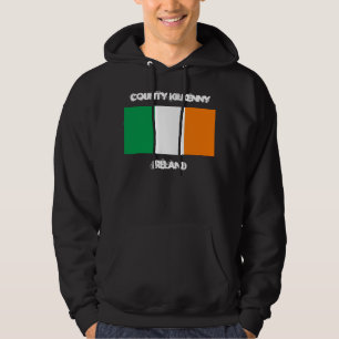 County Kilkenny, Ireland with Irish flag Hoodie