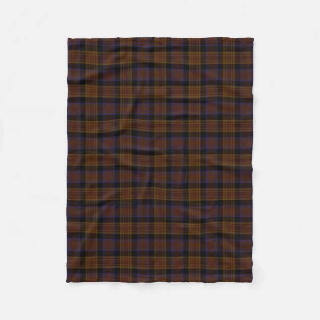 County Laois Irish Tartan Fleece Blanket (Front)