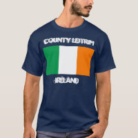 County Leitrim, Ireland with Irish flag
