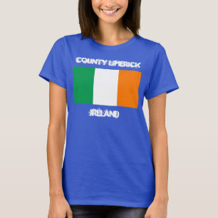 County Limerick, Ireland with Irish flag T-Shirt