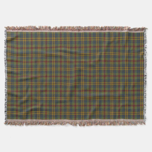County Limerick Irish Tartan Throw Blanket (Front)