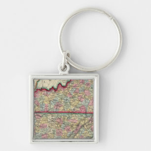 County Map Of Kentucky, And Tennessee Key Ring