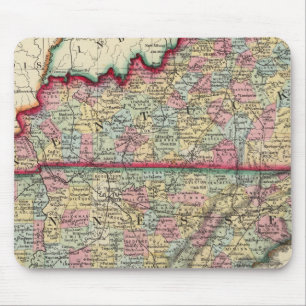 County Map Of Kentucky, And Tennessee Mouse Mat