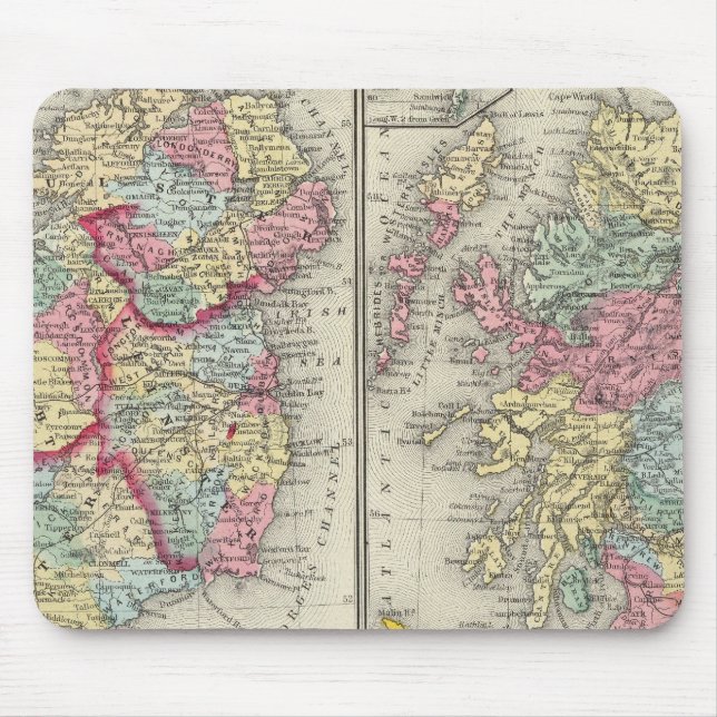 County Map Of Scotland Mouse Mat (Front)