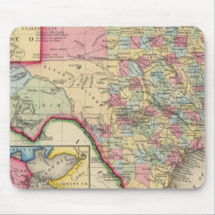 County Map Of Texas Mouse Mat