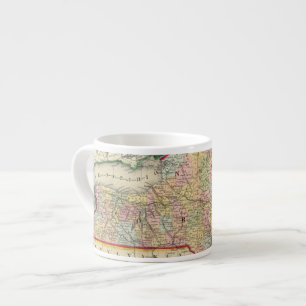 County Map Of The States Of New York Espresso Cup