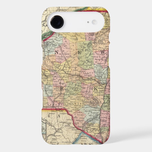 County Map Of The States Of New York iPod Case-Mate Case (Back)