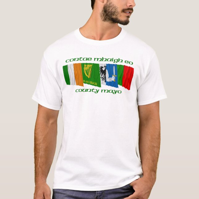 County Mayo Flags T-Shirt (Front)