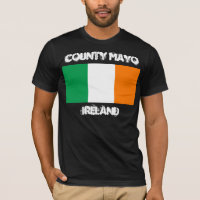 County Mayo, Ireland with Irish flag