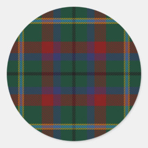 County Mayo Irish Tartan Classic Round Sticker