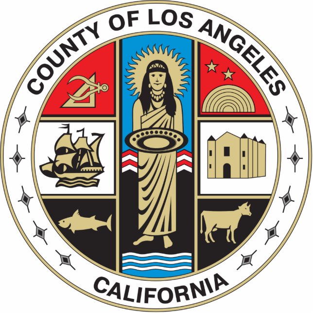 County of Los Angeles seal Standing Photo Sculpture (Front)
