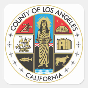 County of Los Angeles Square Sticker