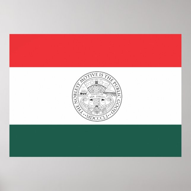 County of San Diego flag Poster (Front)