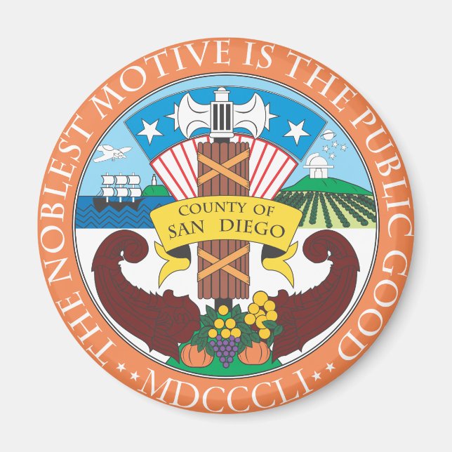 County of San Diego seal Magnet (Front)