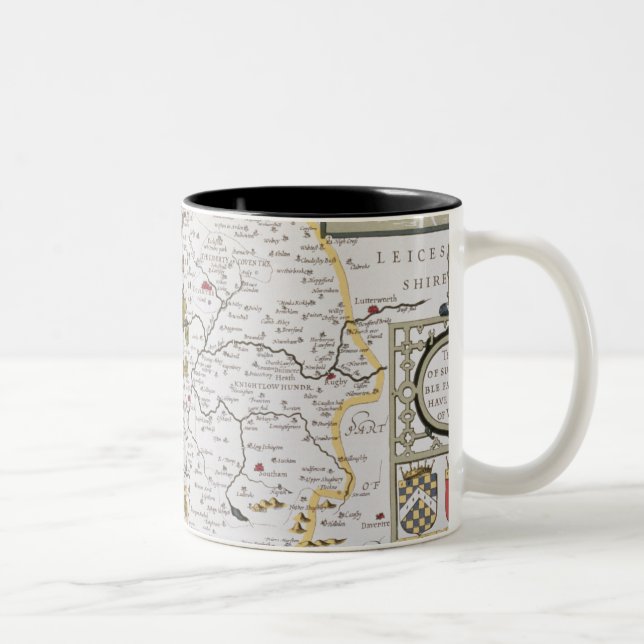 County of Warwick, Shire Town and City of Two-Tone Coffee Mug (Right)
