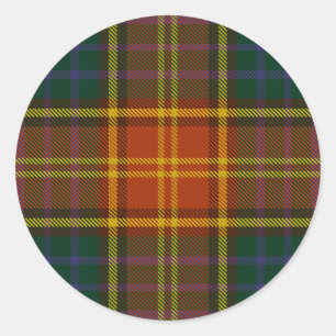 County Roscommon Irish Tartan Classic Round Sticker