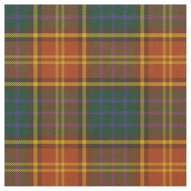 County Roscommon Irish Tartan Fabric (Close Up)