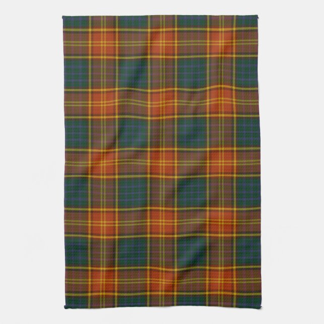 County Roscommon Irish Tartan Tea Towel (Vertical)