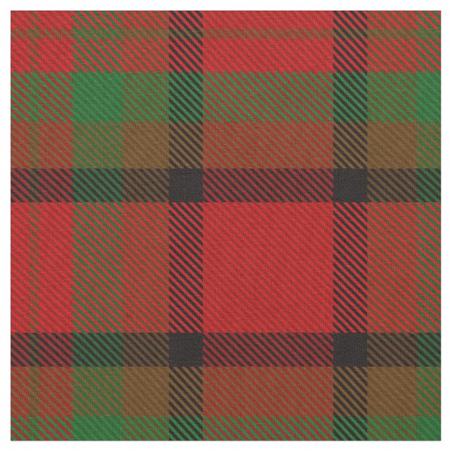 County Tipperary Irish Tartan Fabric (Close Up)