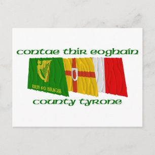 County Tyrone Flags Postcard