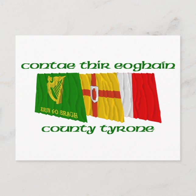 County Tyrone Flags Postcard (Front)
