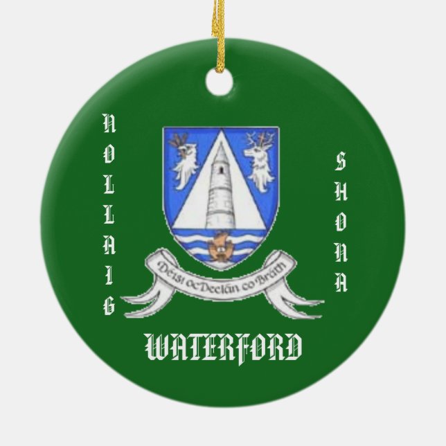 County Waterford Ireland Christmas Ornament (Back)