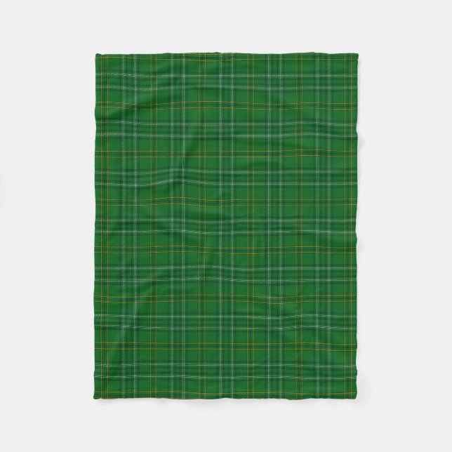County Wexford Irish Tartan Fleece Blanket (Front)