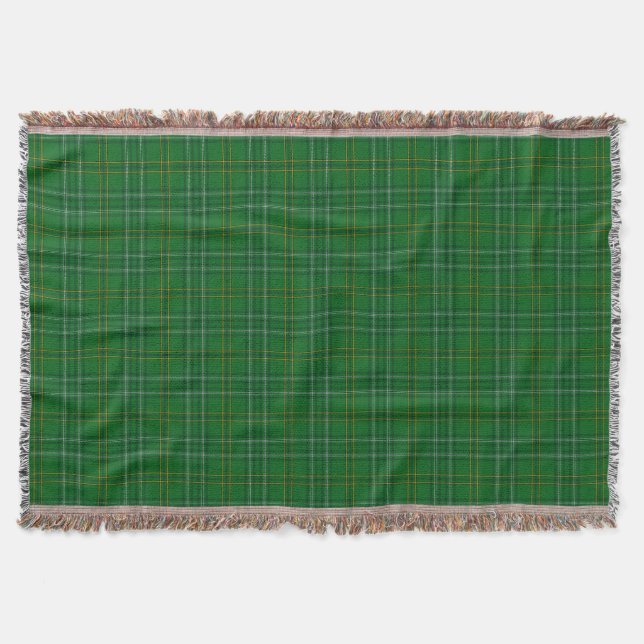 County Wexford Irish Tartan Throw Blanket (Front)