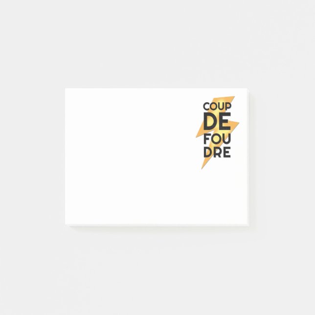 Coup de Foudre - Lightning Strike French Post-it Notes (Front)