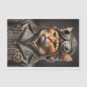 coupage tissue paper, steampunk paper
