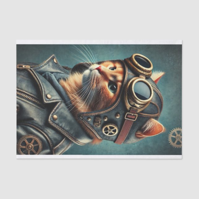 coupage tissue paper, steampunk tissue paper (Front)