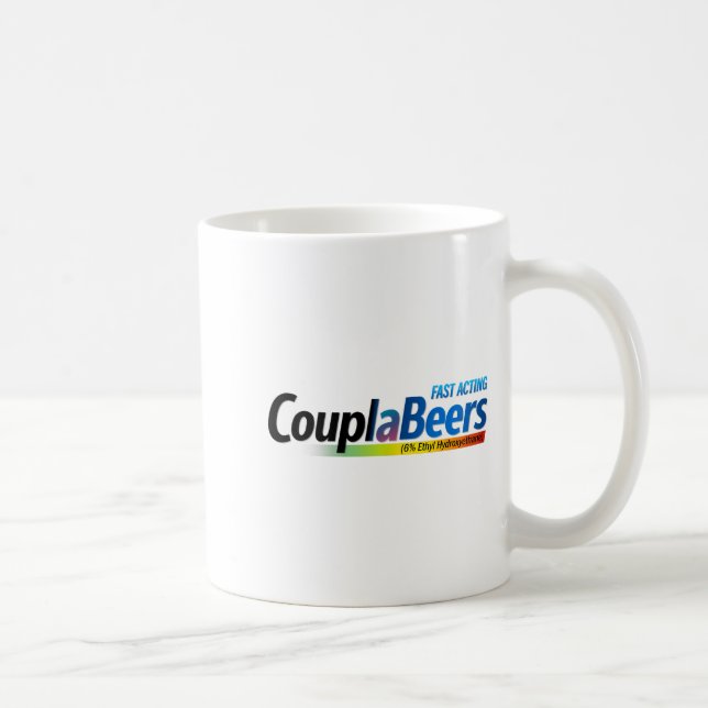 Couplabeers Couple Of Beers Funny Meme Fast Acting Coffee Mug (Right)