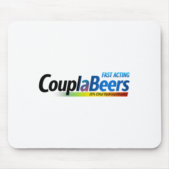 Couplabeers Couple Of Beers Funny Meme Fast Acting Mouse Mat (Front)