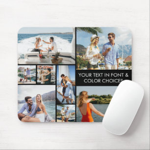Couple 8 Photo Collage Personalised Custom Mouse Mat