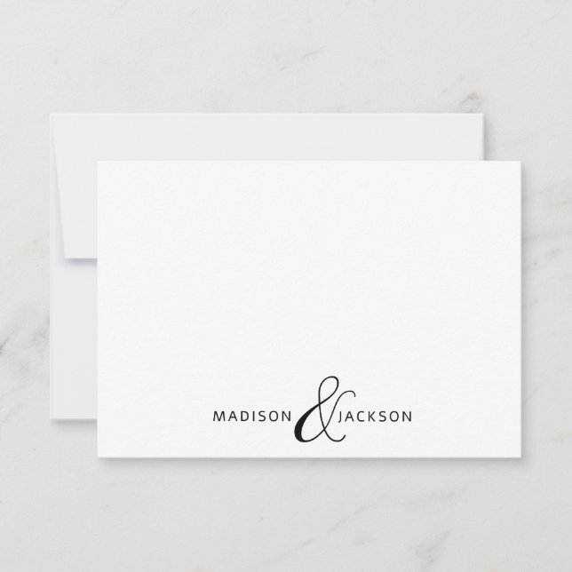 Couple Ampersand Monogram Card (Front)