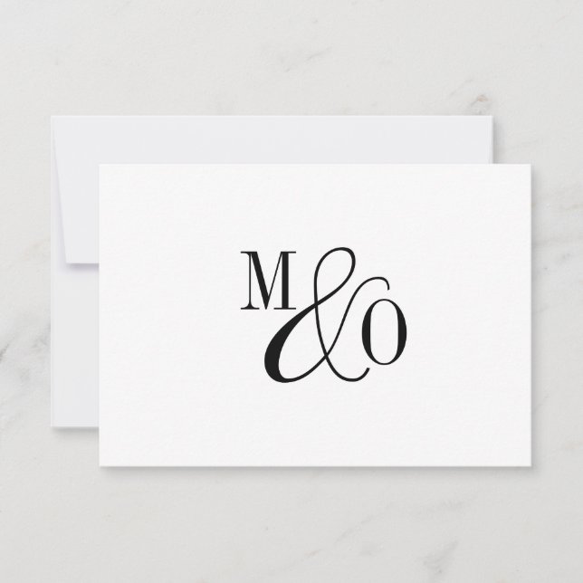 Couple Ampersand Monogram Card (Front)