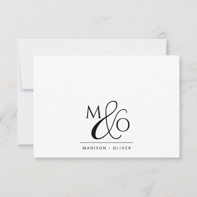 Couple Ampersand Monogram Card (Front)