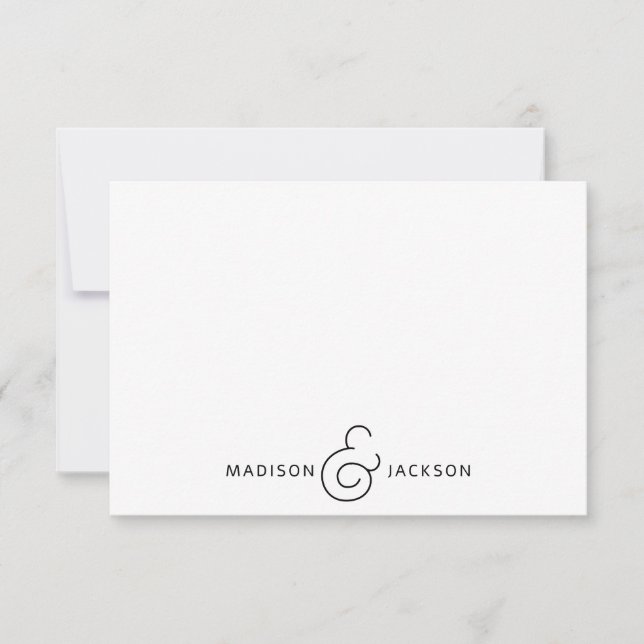 Couple Ampersand Monogram Card (Front)