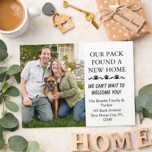 Couple and Dog Moving Announcement Postcard