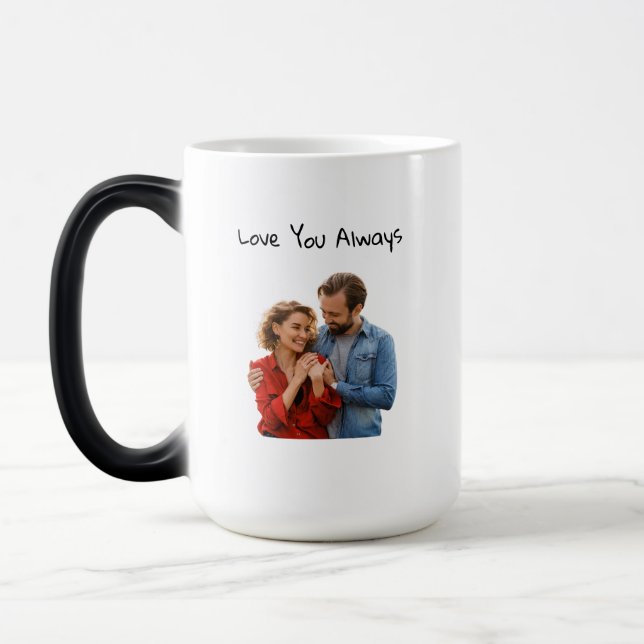 Couple Anniversary  Birthday  Valentine's Day Gift Magic Mug (Left)