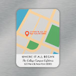 Couple Anniversary Keepsake Where It All Began Map Magnet<br><div class="desc">Unique couple anniversary keepsake. A fridge magnet with a custom map and the message "where it all began" with space to add the location and address of where you first met.</div>