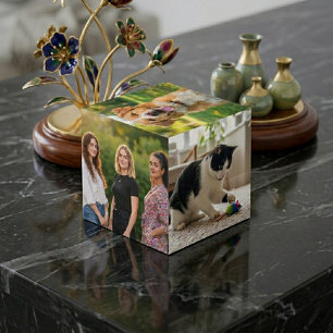 Couple Anniversary Personalised Photo Cube Gift