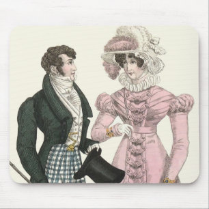 Couple Antique Wedding 1823 Man Woman Fashion Mouse Mat