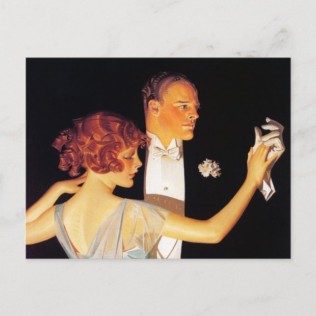 Couple, Arrow collars and shirts for Dress, 1923 Postcard (Front)