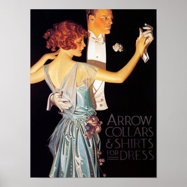 Couple, Arrow collars and shirts for Dress, 1923 Poster (Front)