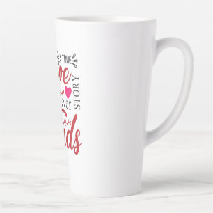 Couple Art A True Love Story Never End Latte Mug