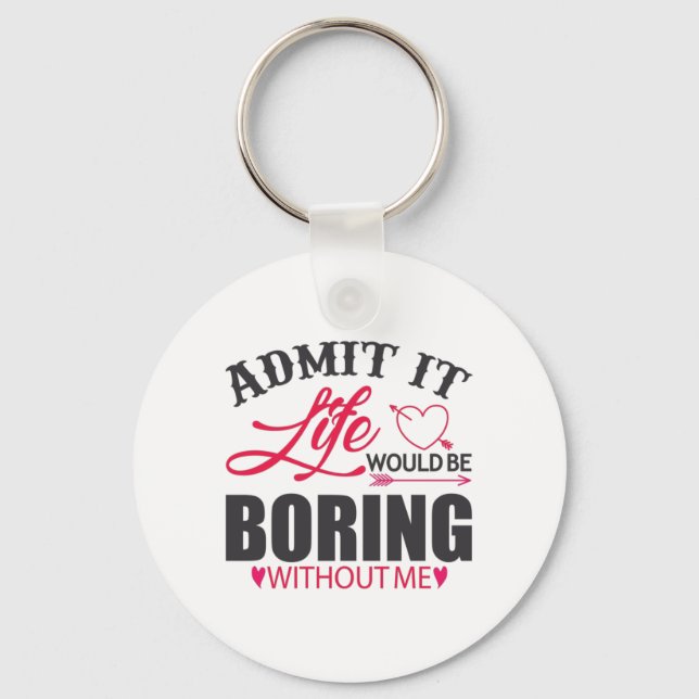 Couple Art Admit It Life Key Ring (Front)