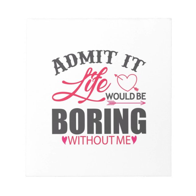 Couple Art Admit It Life Notepad (Front)