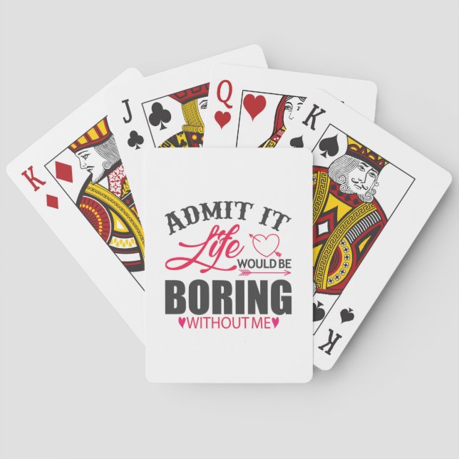 Couple Art Admit It Life Playing Cards (Back)
